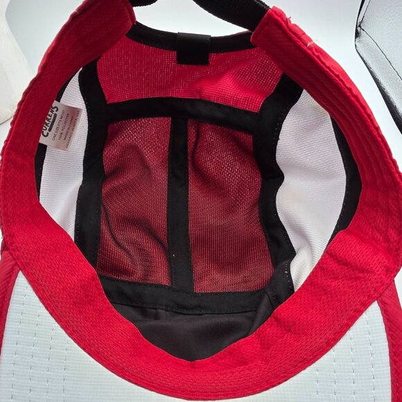 Currens Adults Red White Athletic Hat Casual Outdoors Running Walking Comfort - Picture 6 of 9